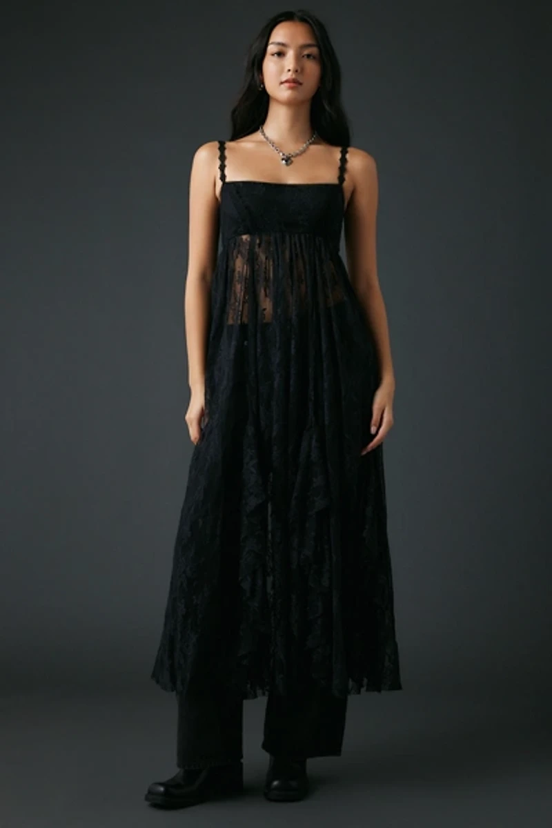 Kimchi Blue One Way & Another Sheer Lace Layering Maxi Dress