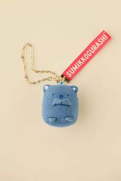 Sumikkogurashi Shirokuma Denim Plushie Keychain