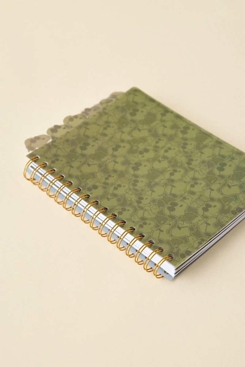 Peanuts UO Exclusive Snoopy Tabbed Spiral Notebook