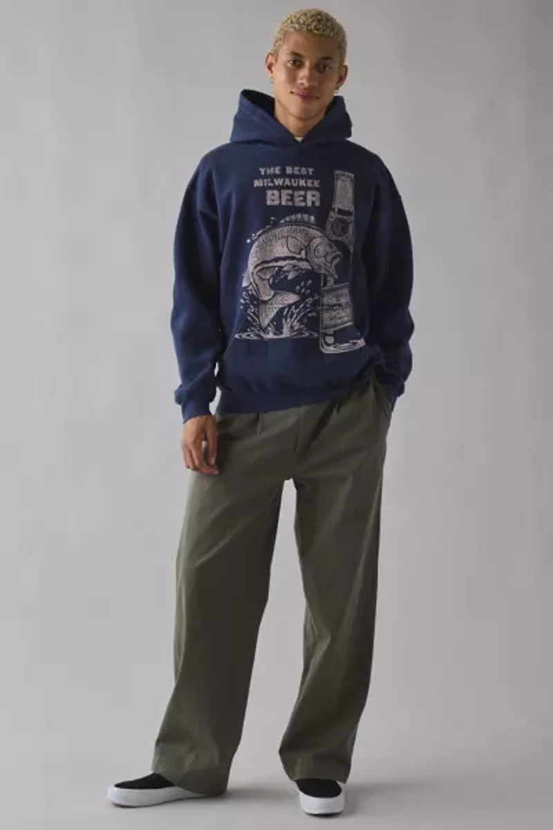 Miller High Life Fishing Graphic Hoodie Sweatshirt