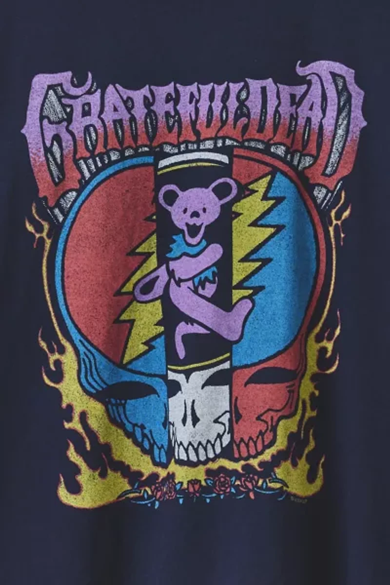 Grateful Dead Dancing Bear & Skull Graphic Tee