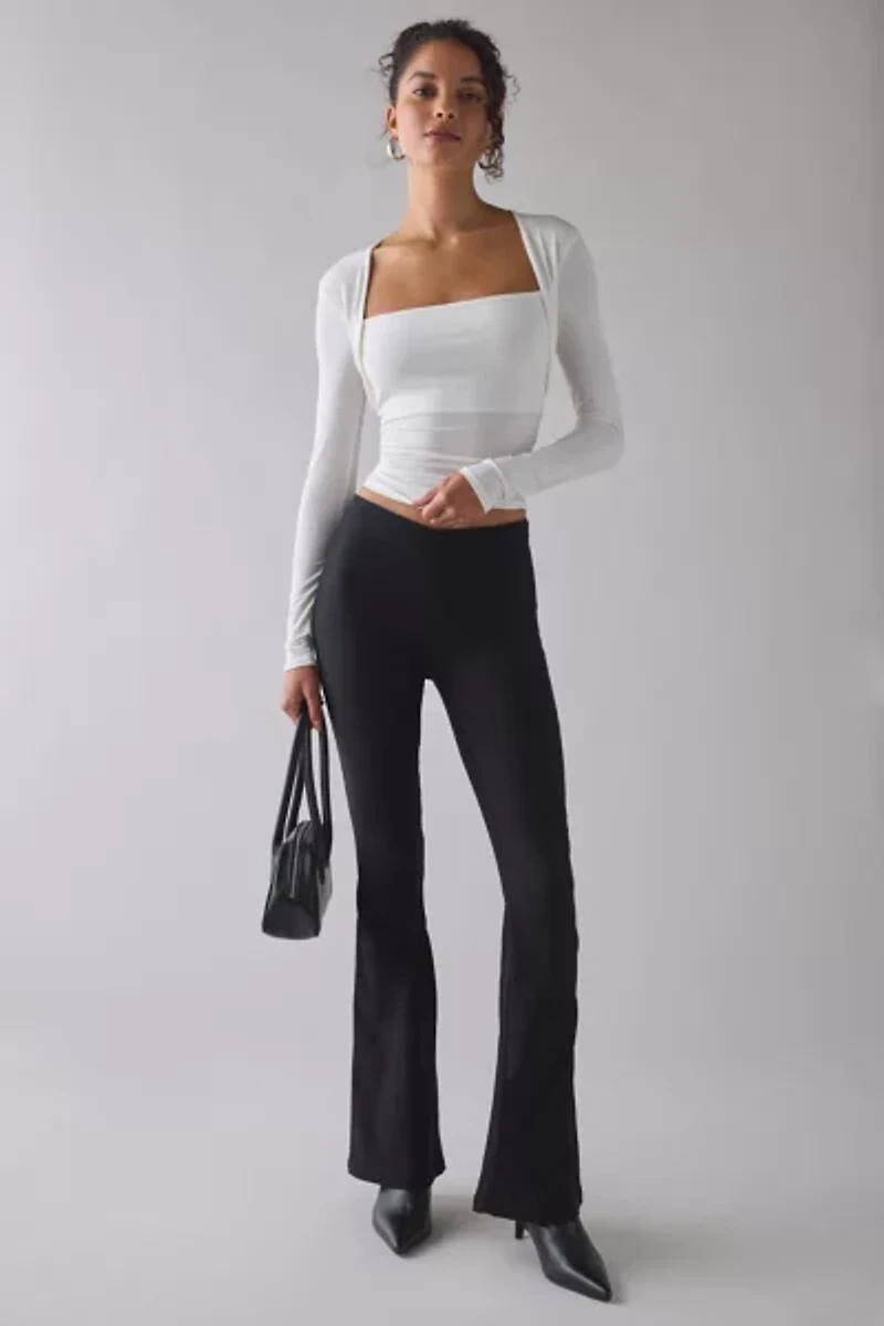 UO Claire Cropped Long Sleeve Shrug Top