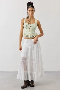 Kimchi Blue Amara Ruffle Lace Button-Front Tank Top