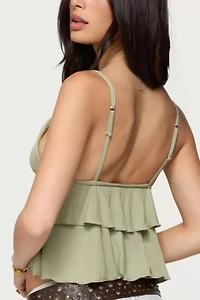 Edikted Kailan Ruffled Babydoll Top