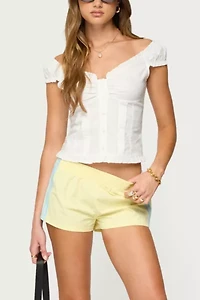 Edikted Arlow Ruffle Button Up Top