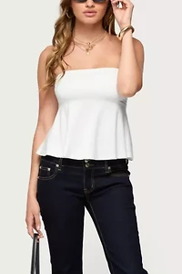 Edikted Beaux Strapless Babydoll Top