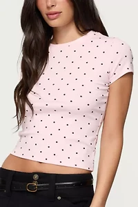 Edikted Lorenzo Polka Dot T Shirt
