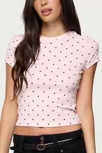 Edikted Lorenzo Polka Dot T Shirt