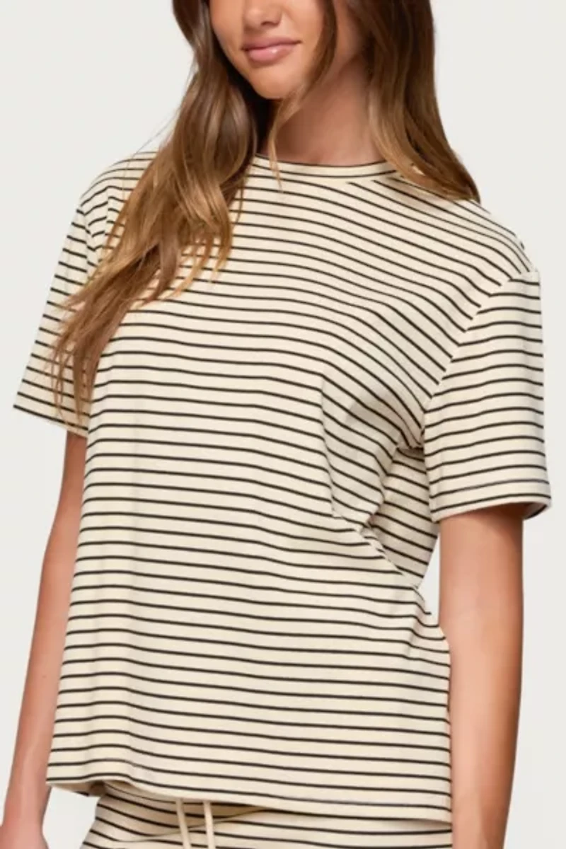 Edikted Brena Striped Oversized T Shirt