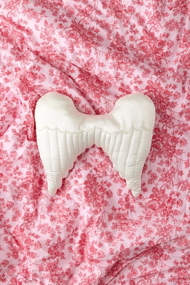 Angel Wing Satin Throw Pillow