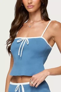 Edikted Pheobe Contrast Knit Tank Top