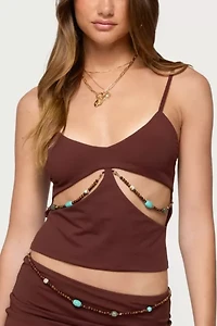 Edikted Neri Bead Cut Out Tank Top