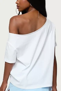 Edikted Hawaiian Babe Off Shoulder T Shirt
