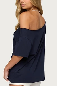 Edikted Hawaiian Babe Off Shoulder T Shirt