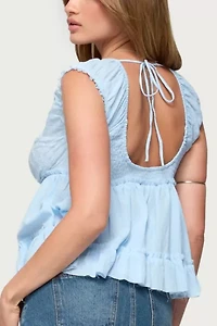 Edikted Gizelle Cotton Babydoll Top