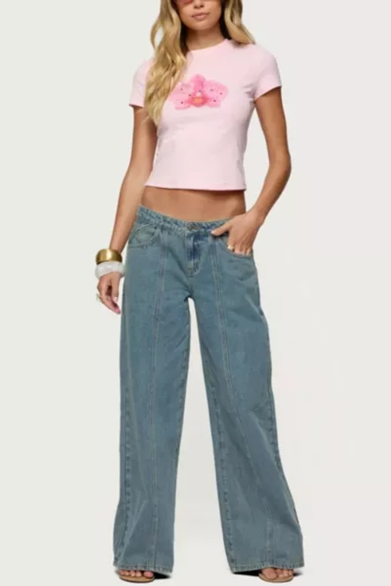 Edikted Orchid Gemstone T Shirt