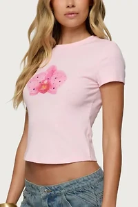 Edikted Orchid Gemstone T Shirt