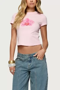 Edikted Orchid Gemstone T Shirt