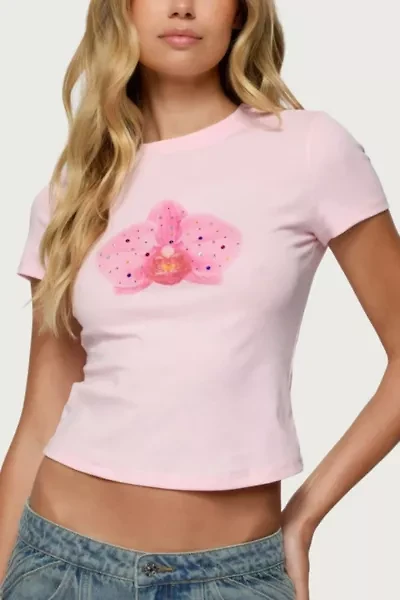 Edikted Orchid Gemstone T Shirt