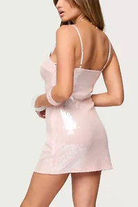 Edikted Siarra Sequin Mini Dress