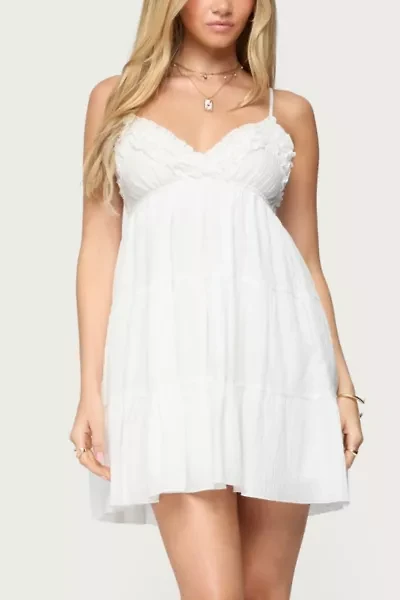 Edikted Bianca Ruffle Tiered Babydoll Dress