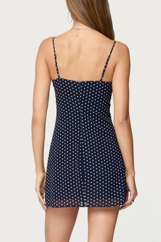 Edikted Polka Dot Cupped Chiffon Mini Dress | The Summit