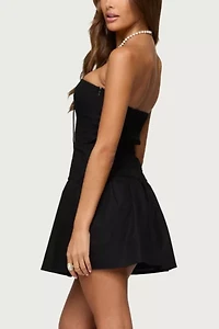 Edikted Cecelie Strapless Drop Waist Mini Dress