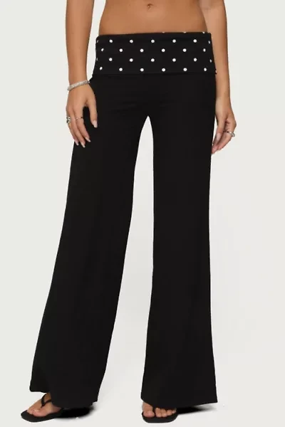 Edikted Reeva Polka Dot Fold Over Pants