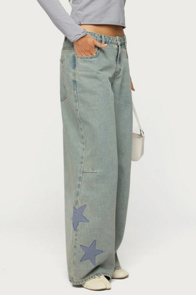 Edikted Trish Stars Low Rise Jean