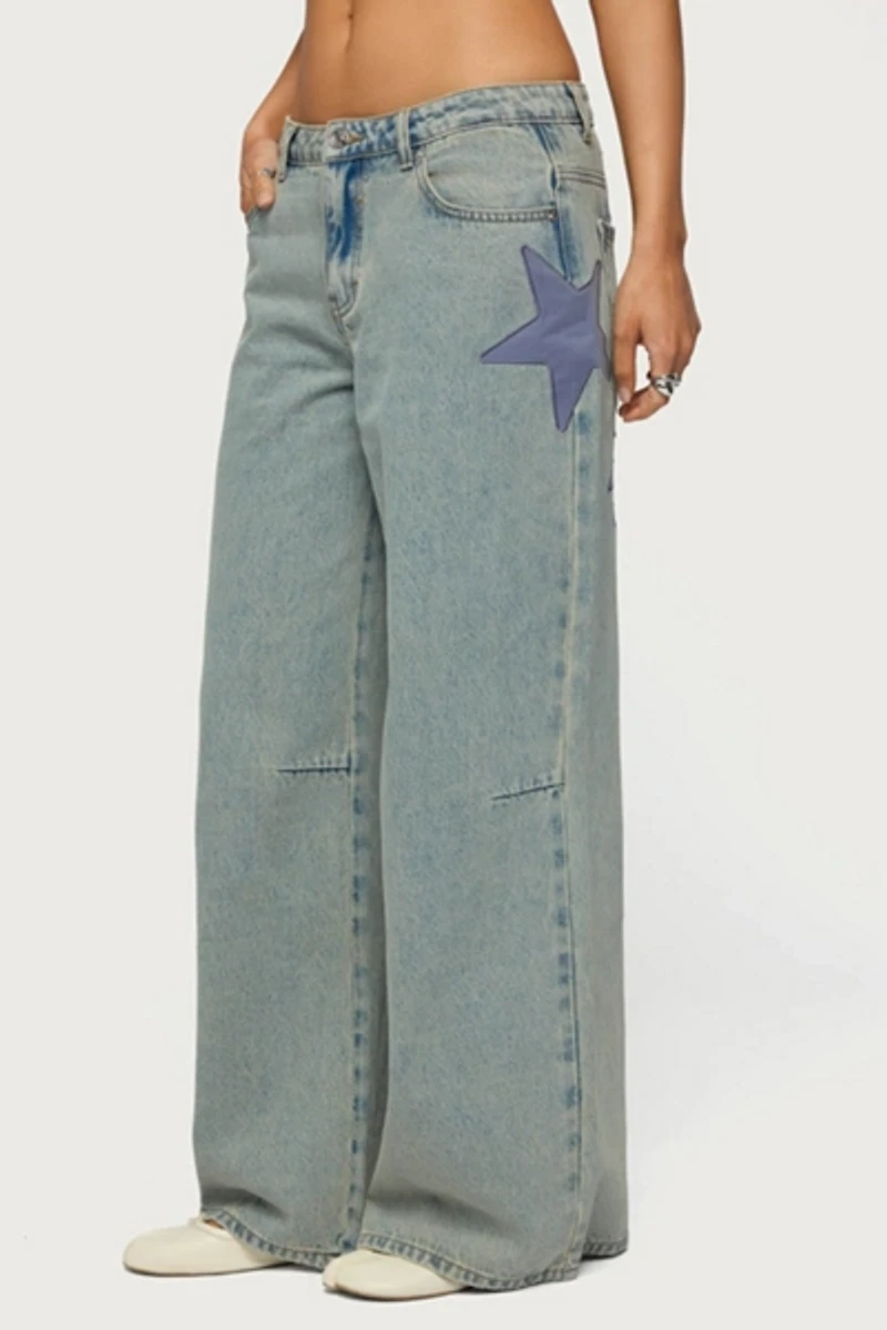 Edikted Trish Stars Low Rise Jean