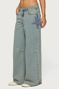 Edikted Trish Stars Low Rise Jean