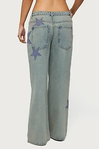 Edikted Trish Stars Low Rise Jean