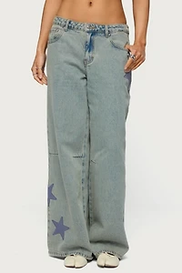 Edikted Trish Stars Low Rise Jean