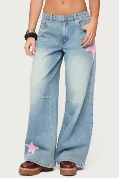 Edikted Trish Stars Low Rise Jeans
