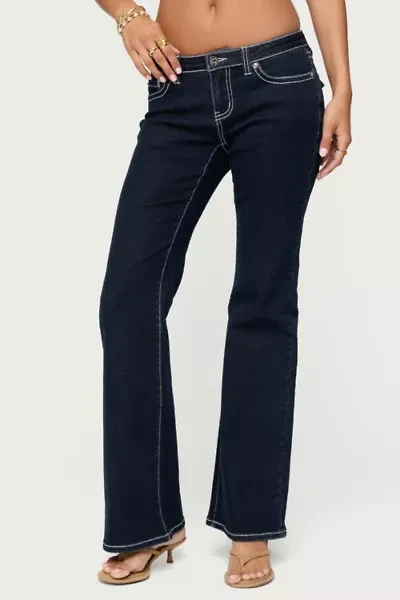 Edikted Louis Contrast Low Rise Jeans