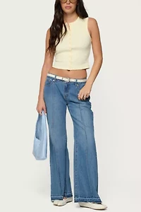 Edikted Nerissa Low Rise Flared Jeans