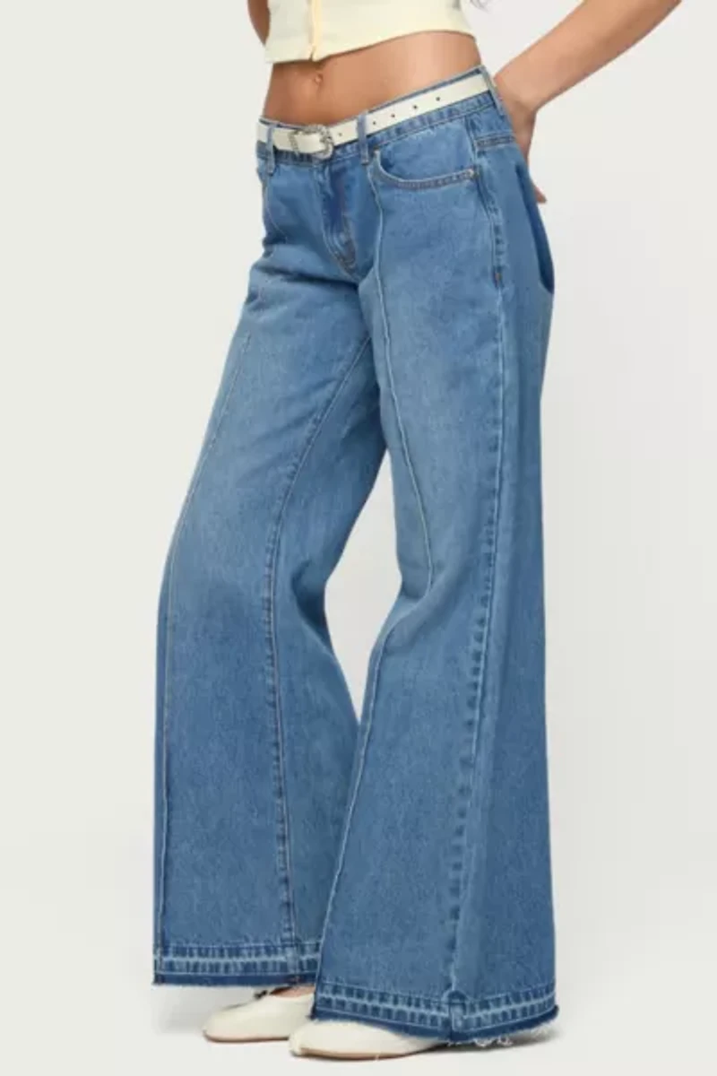 Edikted Nerissa Low Rise Flared Jeans