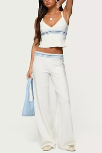 Edikted Miya Stripey Knit Pants