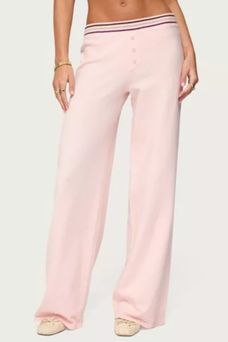 Edikted Miya Stripey Knit Pants