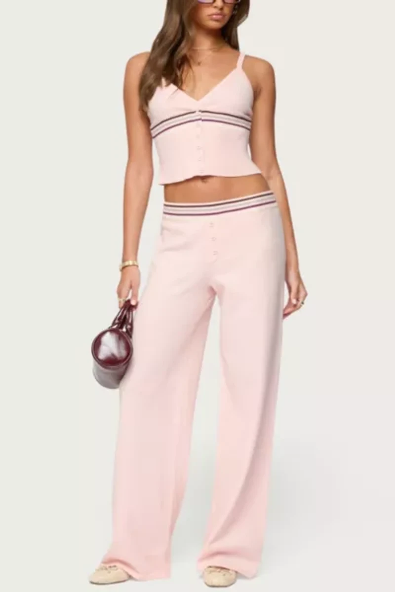 Edikted Miya Stripey Knit Pants