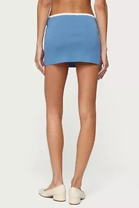 Edikted Pheobe Contrast Knit Mini Skirt