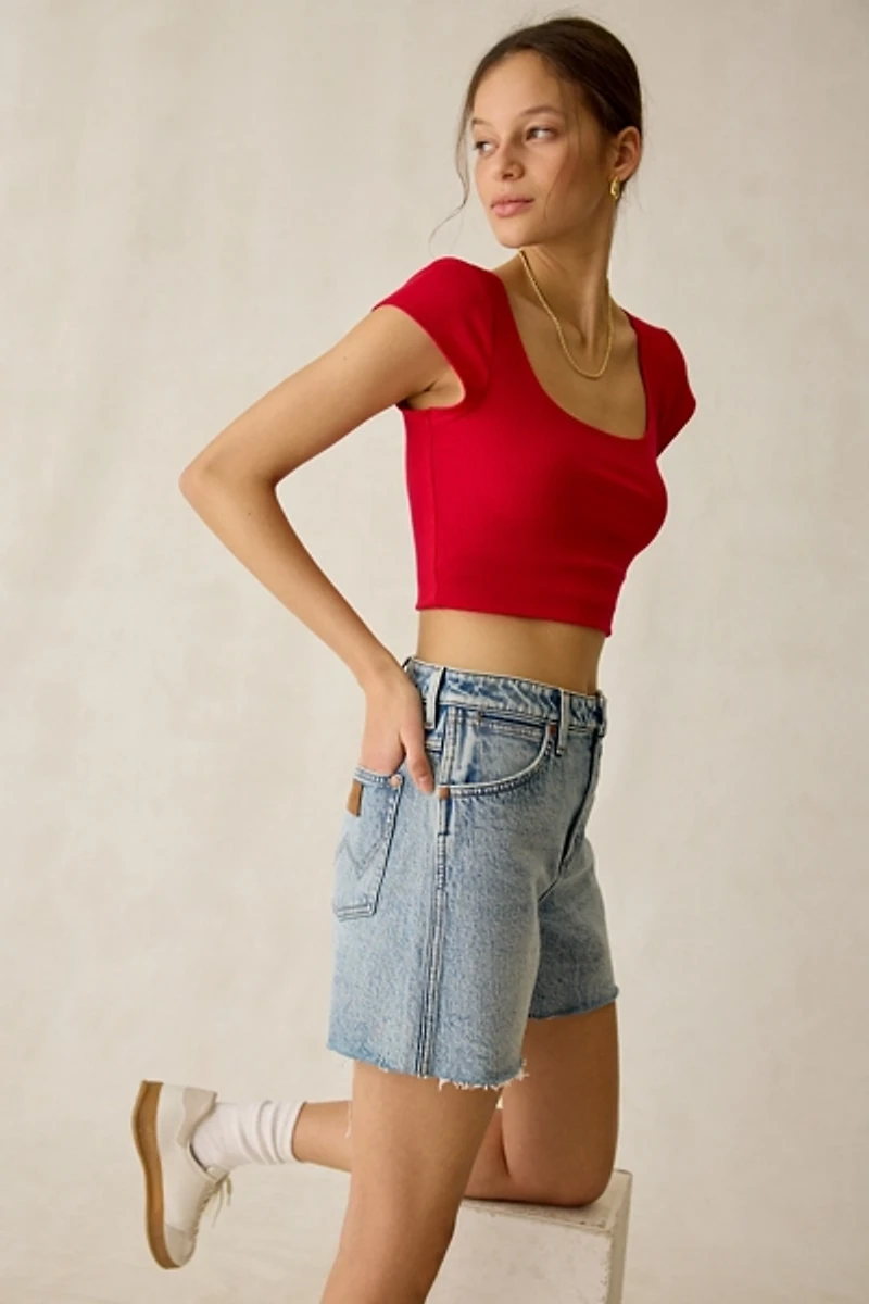 Wrangler Mid-Length Cowboy Denim Short