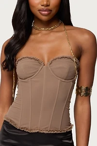 Edikted Deirdre Mesh Lace Up Corset