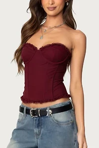 Edikted Deirdre Mesh Lace Up Corset