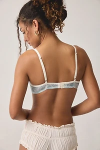 Out From Under Heart Of Gold Ruffle Trim Mesh Underwire Bra