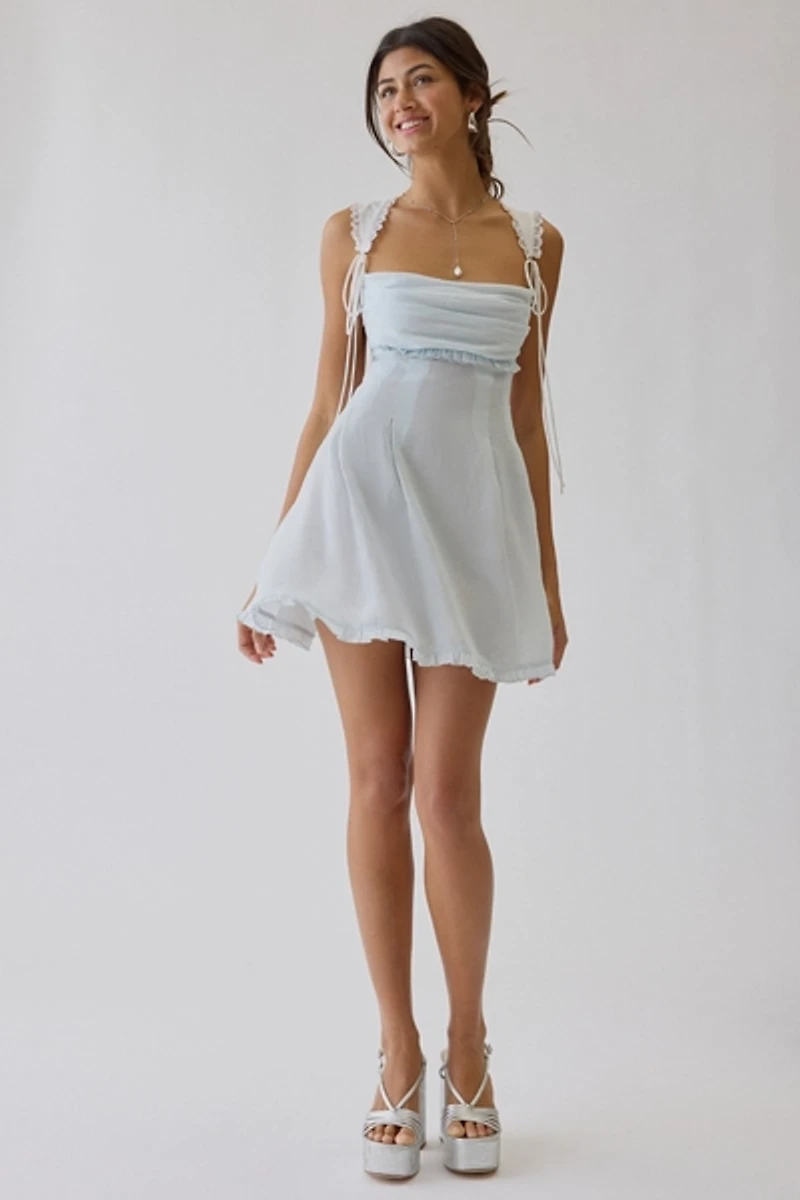 For Love & Lemons UO Exclusive Holland Satin Mini Dress