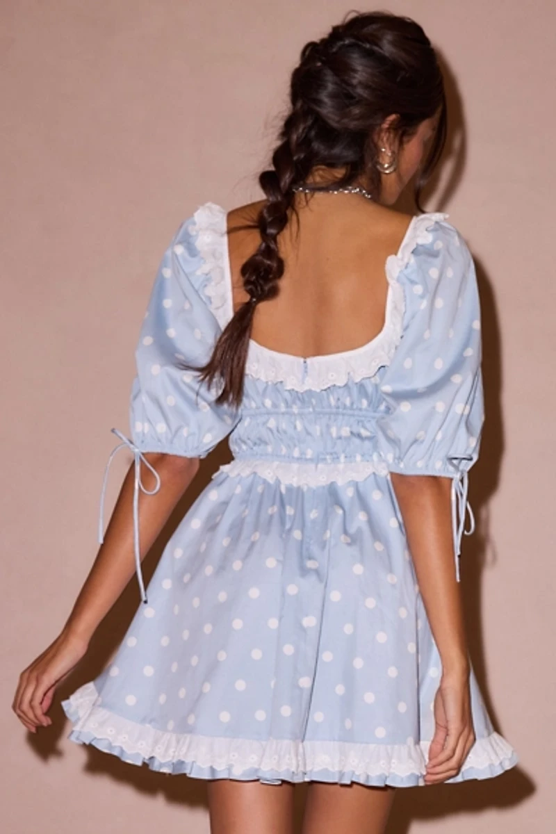 For Love & Lemons UO Exclusive Jackson Puff Sleeve Mini Dress