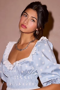 For Love & Lemons UO Exclusive Jackson Puff Sleeve Mini Dress