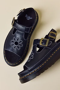 Dr. Martens Women's Dunnet Flower T-Strap Sandal