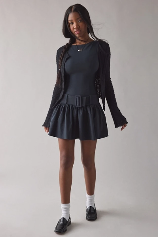 Urban Outfitters UO Daphne Drop-Waist Mini Dress | Pacific City
